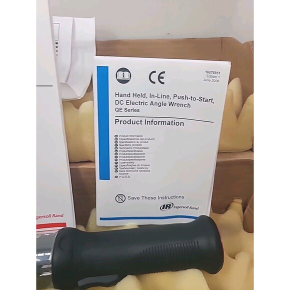 Ingersoll Rand QE4AT027PA4S06 3/8 DC Electric Angel In-line Push To Start Wrench - Picture 2 of 10